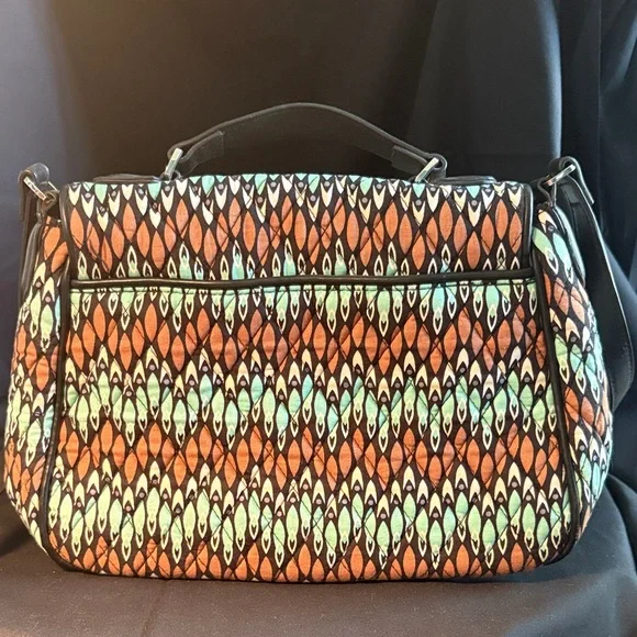 Vera Bradley Teal and Brown Patterned Baby Bag - Picture 2 of 3